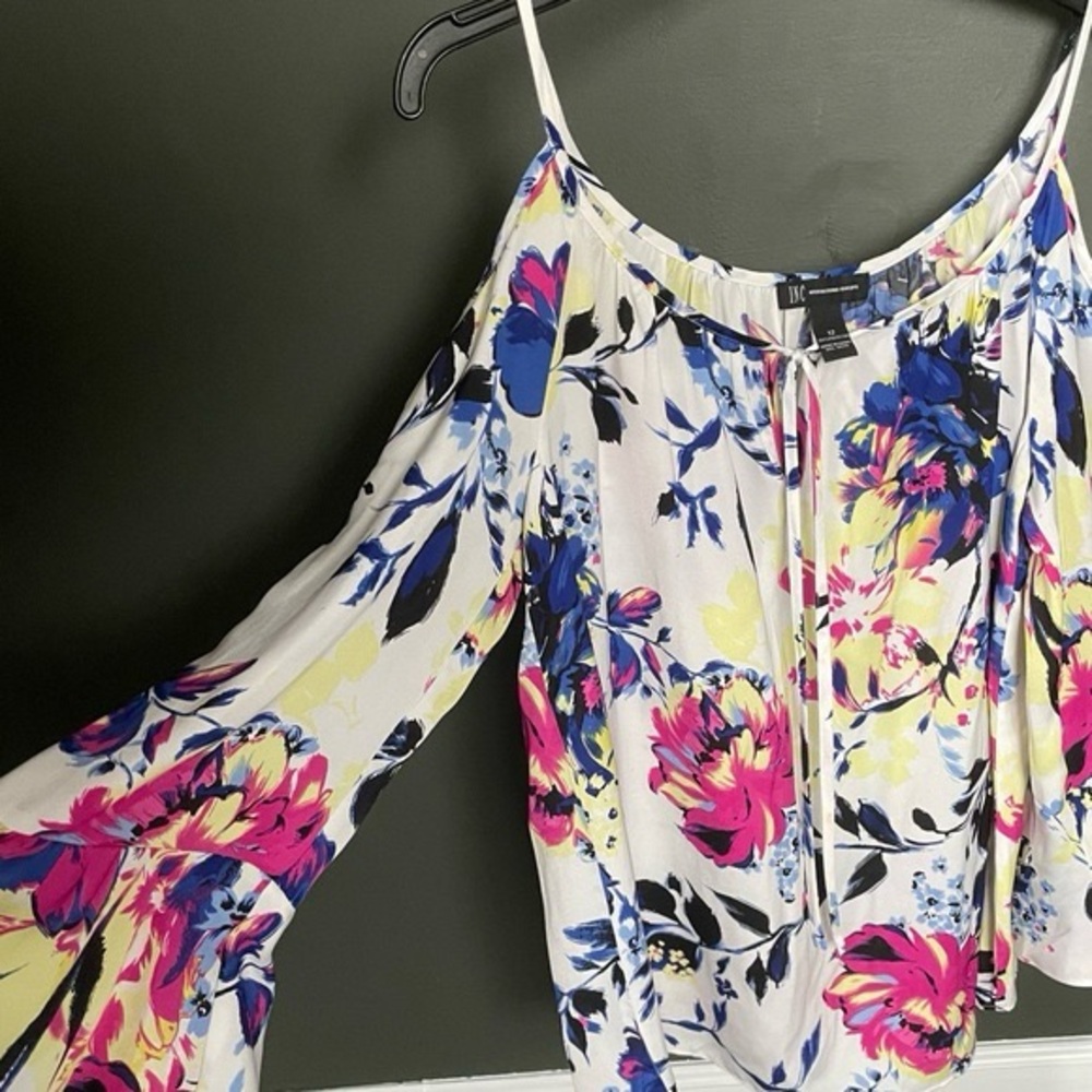 INC Floral Cold-Shoulder blouse